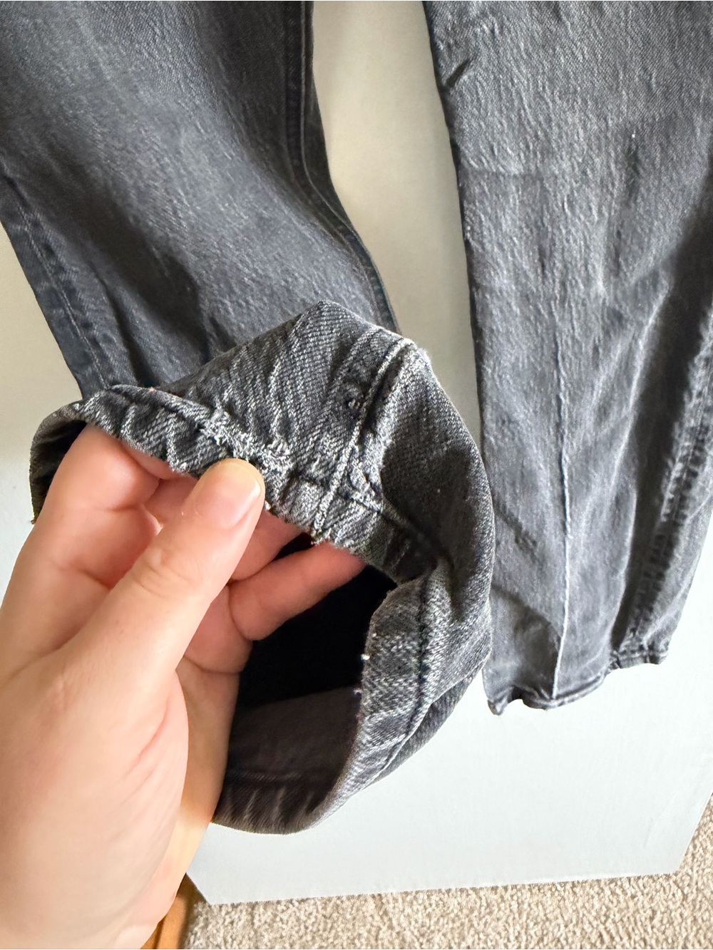 Reformation Designer Denim Washed Black Peyton High Rise Bootcut Jeans size 26 - Picture 5 of 10